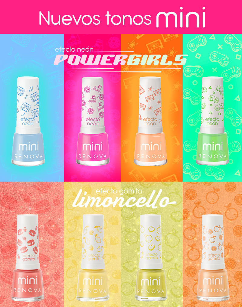 ¡Descubre la Diversión, Poder y Dulzura en tus Uñas con los Nuevos Esmaltes Mini de RENOVA!