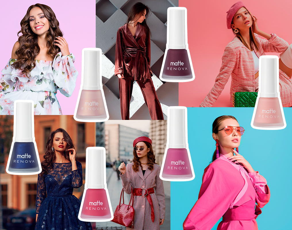 ¡Combina tus nuevos tonos de esmaltes matte  con el outfit perfecto!