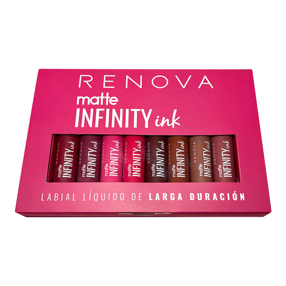 Labiales Liquido Matte Infinity Ink Kit de 8 piezas 2025